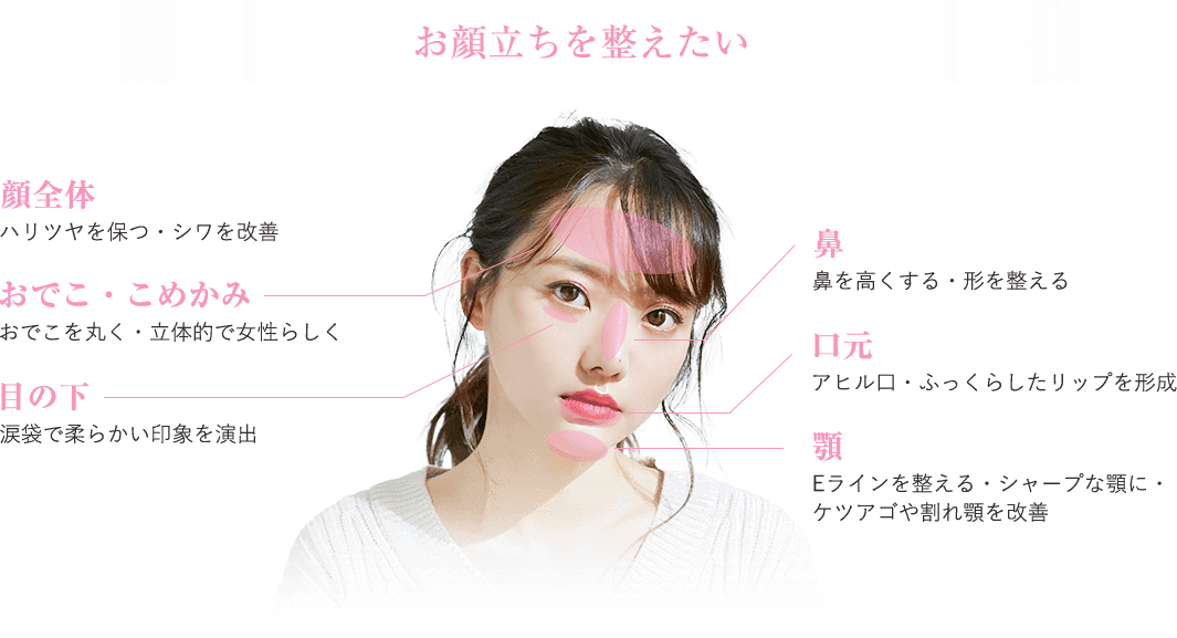 お顔立ちを整えたい