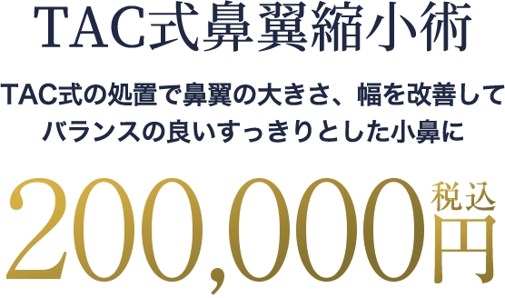 TAC式鼻翼縮小術の料金