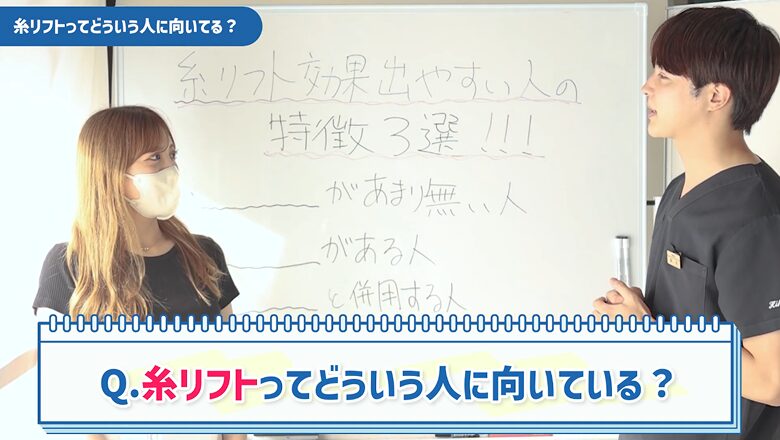 糸リフトがどのような人に向いているか