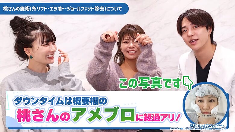 アメブロで公開されている桃のダウンタイム経過